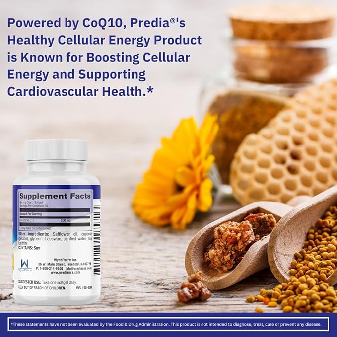 PREDIA - Healthy Cellular Energy Production Support - (CoQ10 200mg)
