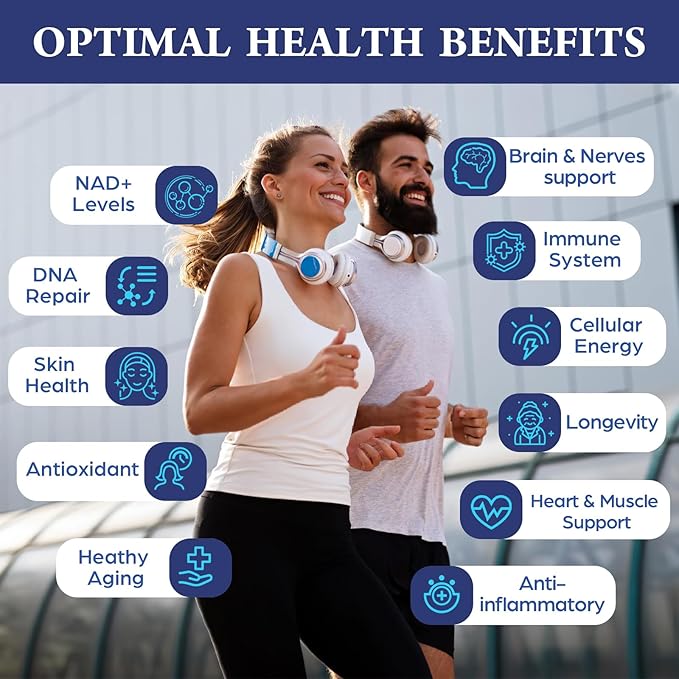 NAD Supplement - NMNH Alternative with Trigonelline HCL 500mg &amp Resveratrol - NAD+ Precursors Plant Extraction - Support Cellular Energy &amp Healthy Aging &amp Brain for Women &amp Men - 90 Ca