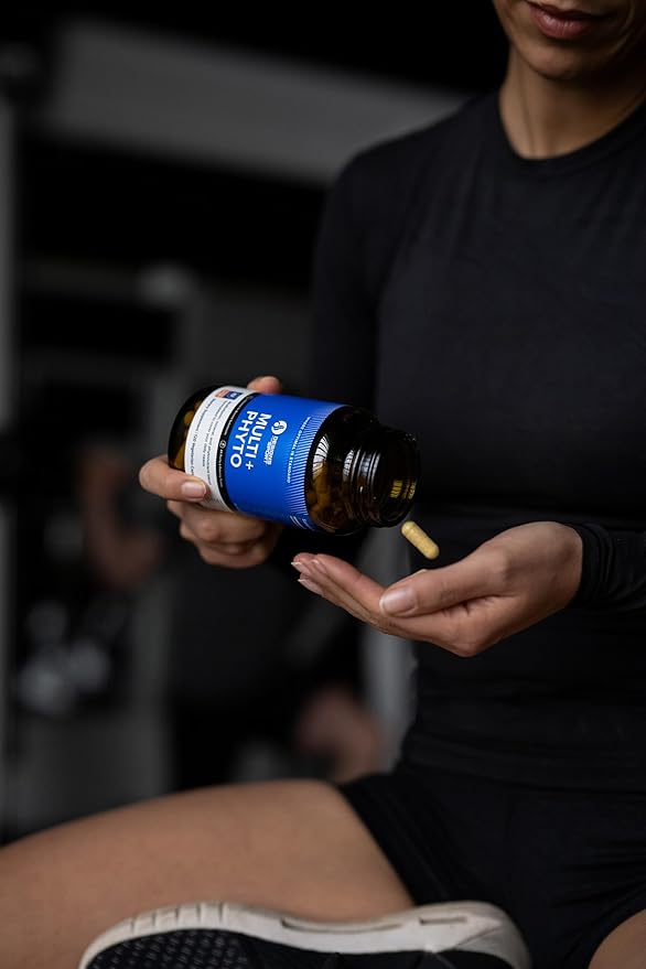 Designs for Sport Multi Plus Phyto - Comprehensive Multivitamin &amp Phytonutrient Blend - Nutrition for Athletes - Highly Absorbable Vitamins Minerals &amp Plant-Based Compounds - 120 Capsules