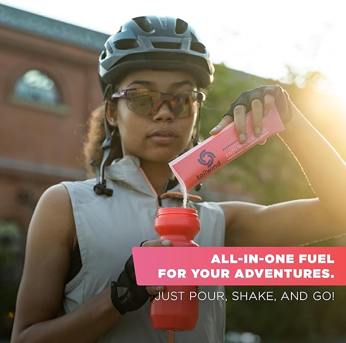 Tailwind Nutrition Endurance Fuel Carbohydrate &amp Electrolyte Sports Drink Mix Powder Gluten-Free Vegan Raspberry Buzz 50 Servings (Caffeinated)