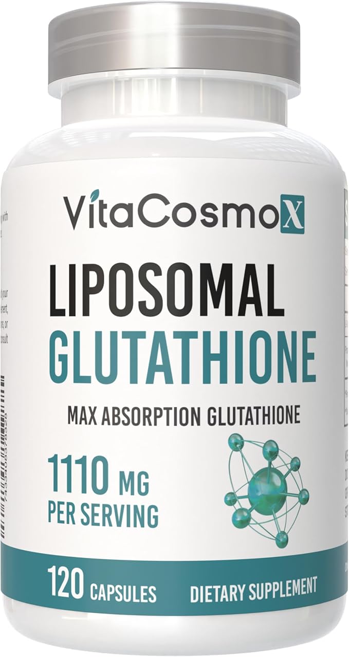 Liposomal Glutathione 1110 mg 120 Capsules Vegan 100% Vegetarian Non-GMO &amp Gluten Free - 3 Packs