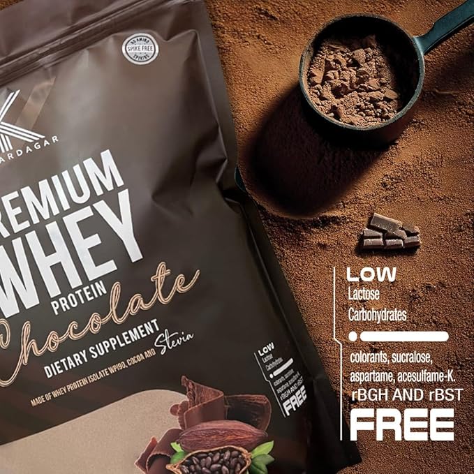 KARDAGAR Premium Whey Protein | Chocolate | Whey Protein Isolate | 33 Servings | 2.2 LBS