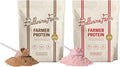 Ballerina Farm Grass Fed Whey Protein Powder Creamy Chocolate + Strawberry Crème 24g Protein with Collagen Peptides Bovine Colostrum Hemp Hearts &amp Prebiotic Fiber No Added Sugar 40 Serving T