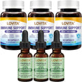 LOVITA Family Immune Bundle - 3 Propolis Drops &amp 3 Immune 8-in-1 Capsules Daily Defense Value Pack (6 Pc)