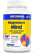 Enzymedica Magnesium Mind with ATA Mg 24% Faster Absorption High-Bioavailability Magnesium for Sleep Stress &amp Cognition 60 Count