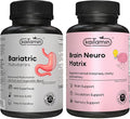 Bariatric Multivitamin with Iron for Post-Bariatric Sugery + Nootropic Vitamin Brain Matrix- Ginkgo Biloba for Memory Focus &amp Aging Support (Bundle)