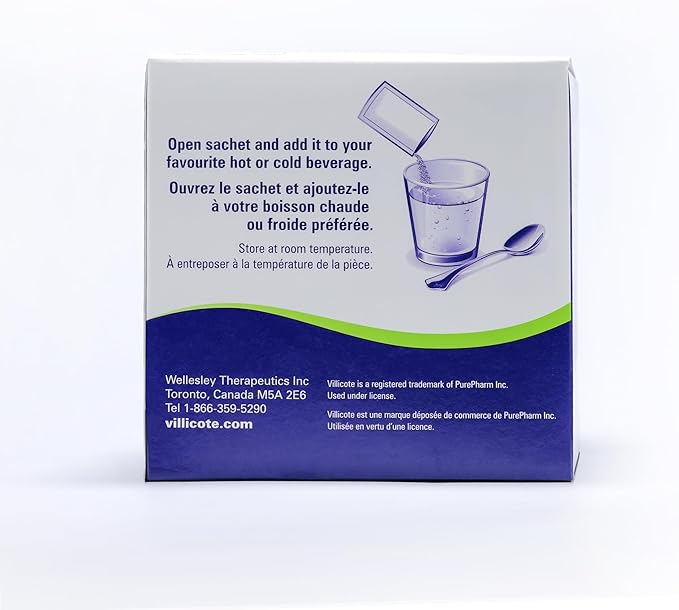 Wellesley Therapeutics Villicote Restores Gut Health Digestive Comfort Non-GMO Gluten-Free Dairy-Free Prebiotics 120g 60 sachets