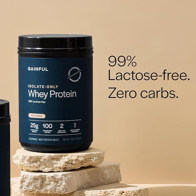 Gainful Isolate Only Whey Protein Powder + Sweet Treat Flavor Bundle 25g Clean Protein Supports Lean Muscle and Recovery Virtually Lactose-Free Ultra Versatile 14 Servings + 14 Flavor Sticks