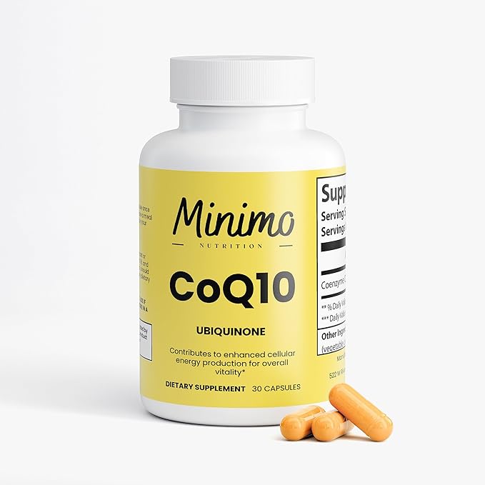 CoQ10 Ubiquinone 200mg 3rd Party Tested Optimally Absorbed Ubiquinone Vegan Gluten Free Dietary Supplement Support for Heart Health &amp Brain Function 30 Capsules