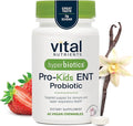 Hyperbiotics Vital Nutrients Pro Kids Probiotic ENT | Toddler Probiotics for Kids Ear Nose and Throat | Targeted Immune and Digestive Health | Strawberry-Vanilla 45 Sugar-Free Chewable Tablets