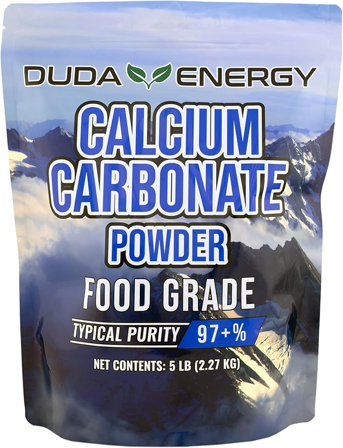 Duda Energy FGcc5f Food Grade 97+% Calcium Carbonate from Ground Limestone 5 lb.
