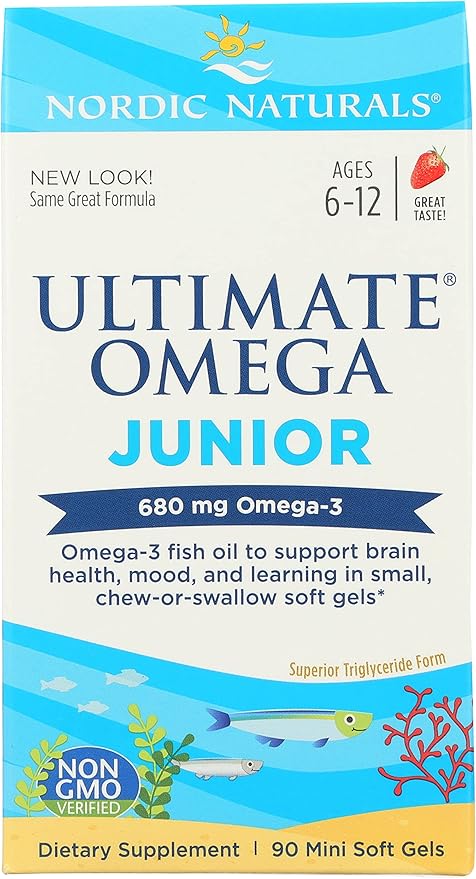 NORDIC NATURALS Junior Ultimate Omega Chewable Softgels 680 Mg 90 CT