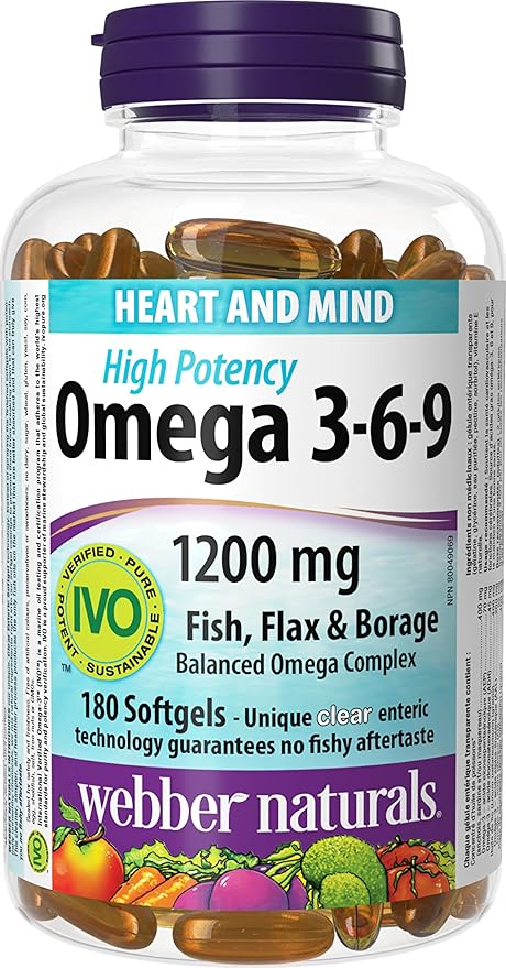 Webber Naturals High Potency Omega 3-6-9 180-Count