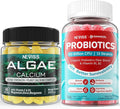 NEVISS Algae Calcium Gummies 600mg + Sugar Free Probiotics Gummies