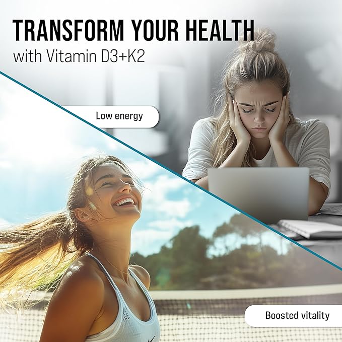 Vitamin D3 K2 300 Softgels – 10000 IU &amp 200 MCG K2 MK7 – Plant-Based Vegan Non-GMO Gluten-Free – Coconut Oil – Immune Bone &amp Muscle Support – D3 con K2 vitamina Supplement