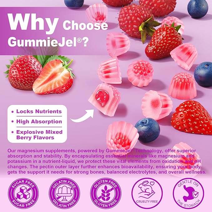 Magnesium Gummies 400mg | 5-in-1 Magnesium Complex for Women &amp Men: Mag Glycinate Citrate Malate Chloride &amp Taurate | w/Ashwagandha D3 &amp Zinc for Relaxtion MoodEnergy | Sugar-Free V