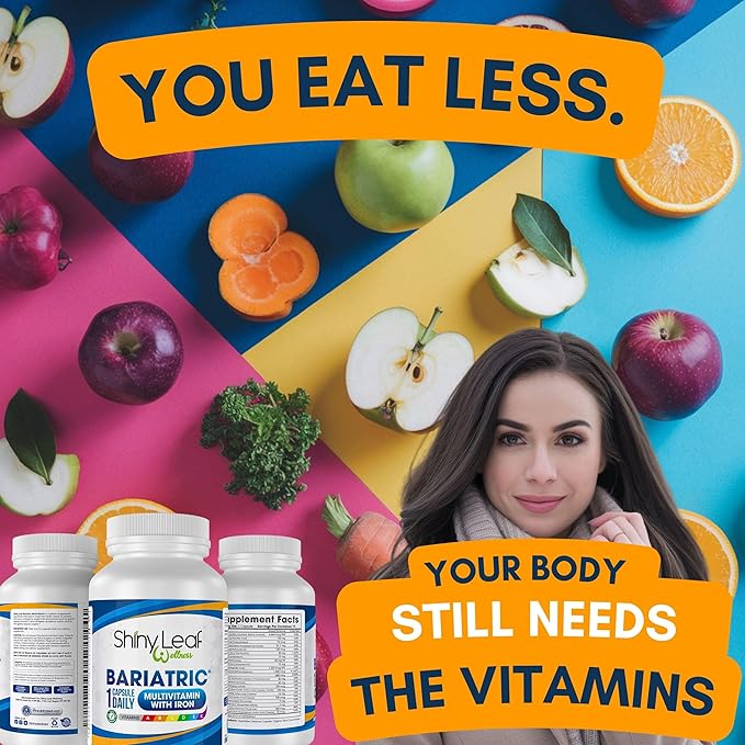 Bariatric Multivitamin with Iron and DHT Blocker Shampoo and Conditioner Hair Loss Shampoo and Conditioner for Women and Men