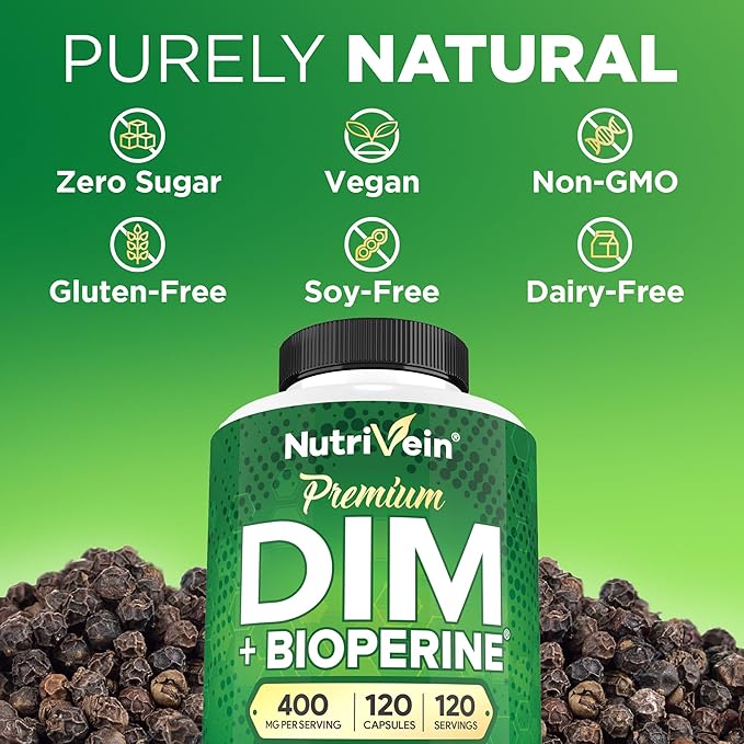 Nutrivein Premium Resveratrol Capsules and DIM Supplement Bundle: High-Absorption Resveratrol Supplement and DIM for Recovery Balance and Vitality