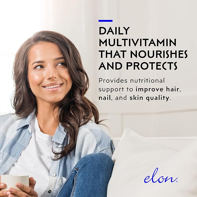 Elon Matrix 5000 Complete Multivitamin — Skin Hair and Nail Growth Vitamins — Healthy Hair Growth Vitamins for Women &amp Men — 5000Mcg Biotin Supplement Pack of 2 (120 Day Supply)