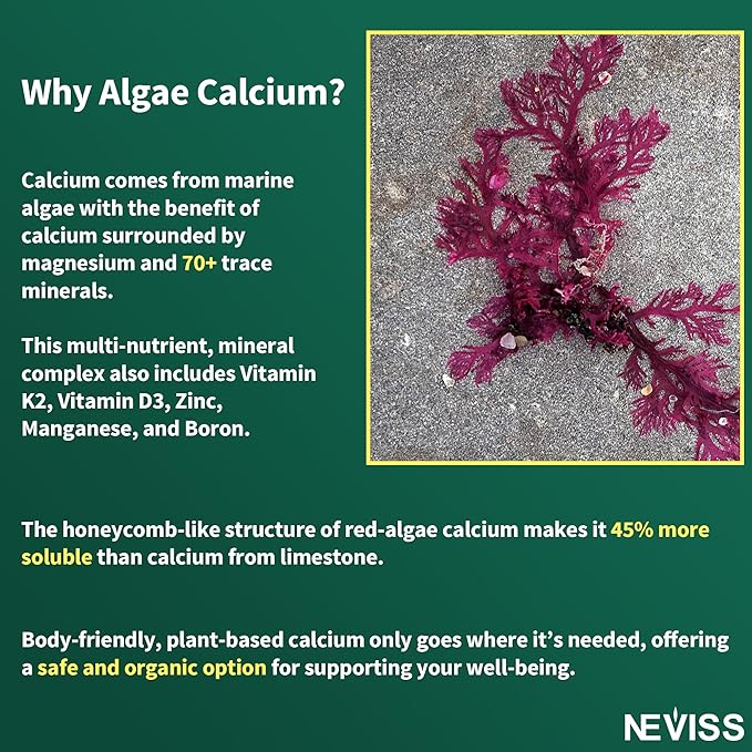 NEVISS Vegan Iron Gummies + Marine Algae Calcium Gummies Bundle