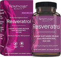 Reserveage Beauty Resveratrol 500 MG Trans-Resveratrol Antioxidant Supplement for Heart and Cellular Health Supports Healthy Aging and Immune System Paleo Keto (120 Capsules 120 Servings)