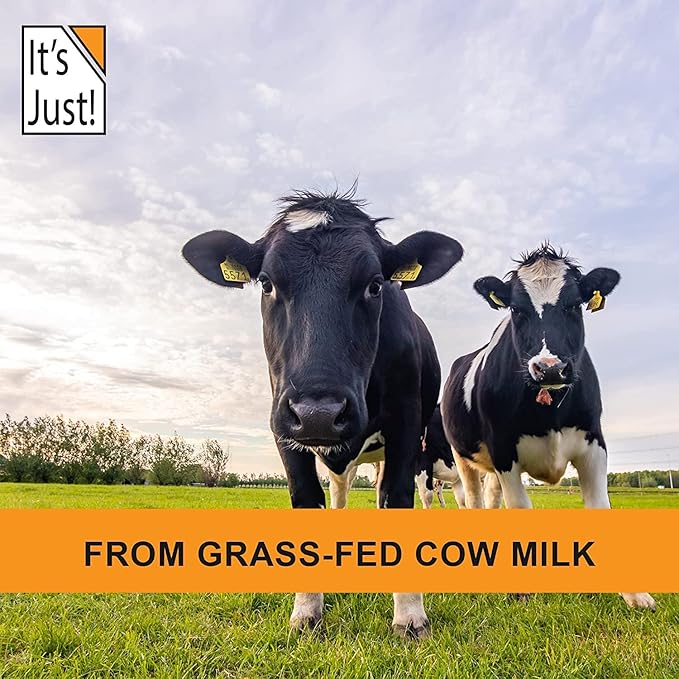 It's Just! - 100% Whey Protein Concentrate Grass-Fed Pasture Raised Made in Australia RBST/rBGH Hormone Free Premium WPC-80 No Added Flavors (Grass-Fed Unflavored 1.25 Pound)