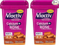 Viactiv Max Formula Calcium +Vitamin D3 Supplement for Bone Health Rich Caramel 100 Soft Chews - 2 Pack