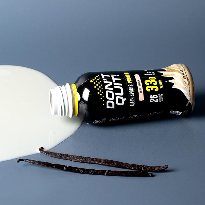Don't Quit Clean Sports Protein Shake (Vanilla) 12oz (12 Pack)