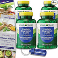 Spring Valley Calcium Magnesium &amp Zinc Plus Vitamin D Coated Caplets 250 Ct 4 pk (1000 Total) + Vitamin Vitality &amp Pill Container (6 Items)!