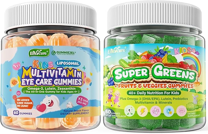 Kids Multivitamin Gummies &amp Kids Super Greens Gummies