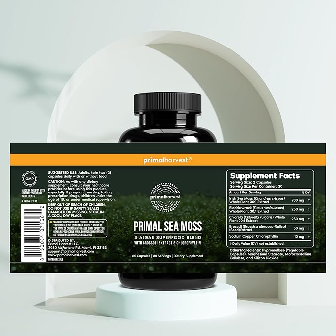 Primal Harvest Daily Two-Step Routine | NAD+ + Sea Moss | 2 Pack | 30 Day Supply