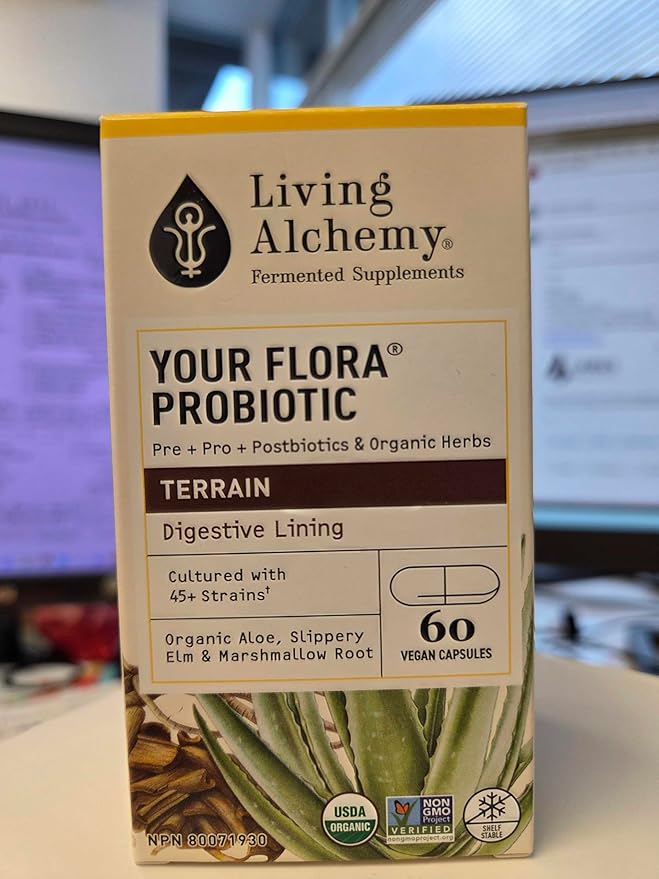 Your Flora Probiotic Terrain – Non-GMO Probiotics with Fermented Soybean Aloe Vera &amp Slippery Elm for Gut Balance &amp Digestion – Prebiotics Postbiotics Digestive Enzymes – Living Alchemy 6