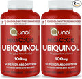 Qunol Mega Ubiquinol CoQ10 100mg Superior Absorption Patented Water and Fat Soluble Natural Supplement Form of Coenzyme Q10 Antioxidant for Heart Health 240 Count Softgels 120 Count (Pack of 2)