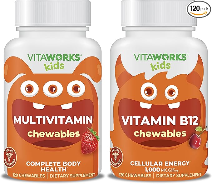 Kids Multivitamin Chewables + Vitamin B12 Chewables Bundle
