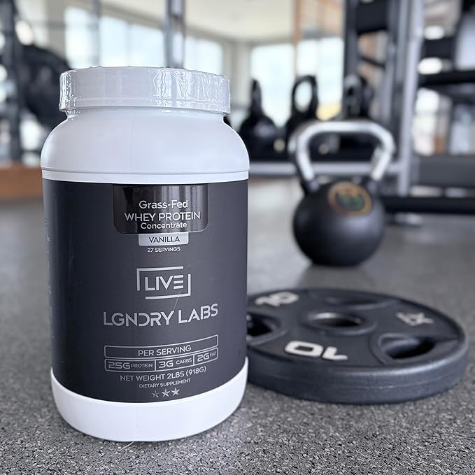 Grass-Fed Vanilla Whey Protein Powder | Organic Non GMO No Soy and Gluten Free - 27 Servings | NSF Certified for Sport