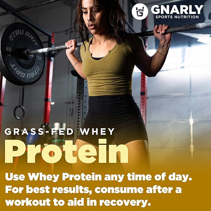 Gnarly Nutrition Gnarly Whey Grass-Fed Protein Supplement Vanilla (32.0oz) BCAAs Lemon Lime (10.58oz)