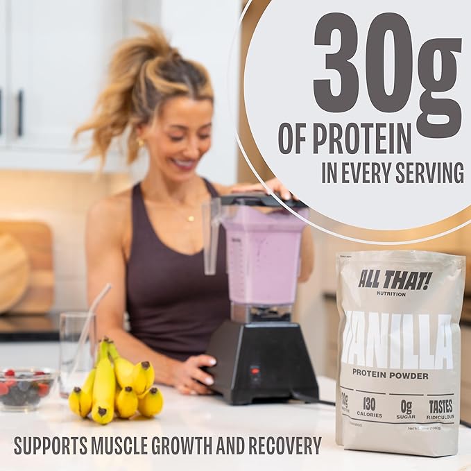 Vanilla Protein Powder 30G Whey Protein Low Calorie 0g Sugar No Artificial Flavors Soy-Free &amp Gluten-Free 30 Servings