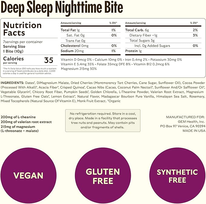 GEM Bite Complete Routine Variety Pack with Daily Multivitamin (14 Bites) Chill-Out Calm (7 Chews) &amp Deep Sleep Aid (7 Chews) | Supports Gut Skin Brain Bone Sleep Immunity