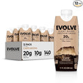 Evolve Plant Based Protein Shake Café Mocha 20g Vegan Protein Dairy Free No Artificial Sweeteners Non-GMO 10g Fiber 11oz (12 Pack) (Formula May Vary)