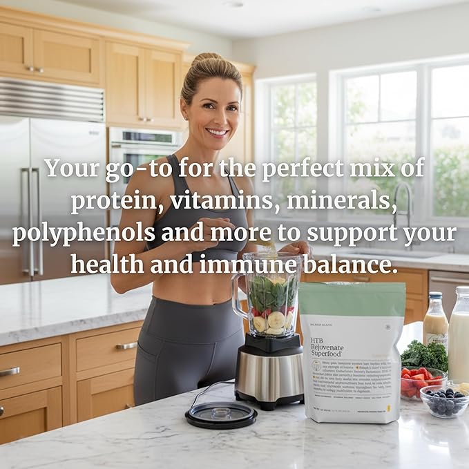 BIG BOLD HEALTH HTB Rejuvenate Superfood Plant-Based Protein Powder | Himalayan Tartary Buckwheat with Polyphenols &amp 17g Protein | Gut &amp Immune Support | Vanilla Flavor