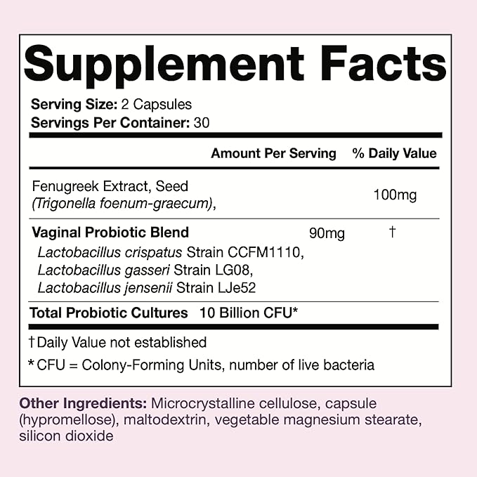 Black Girl Vitamins - Her Balance Vaginal Probiotics - Daily Microbiome Support for Women - 10 Billion CFU Lactobacillus Crispatus &amp Gasseri + Herbal Blend - Vegan Gluten-Free Halal (30-Day Supp