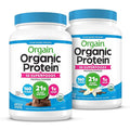 Orgain Organic Vegan Protein + 50 Superfoods Powder Bundle - Creamy Chocolate Fudge &amp Vanilla Bean 21g Plant Based Protein 2.02 lb Each