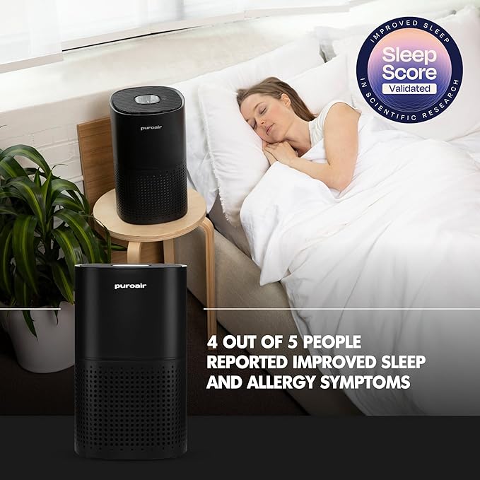PuroAir 240 HEPA Air Purifier for Home Large Rooms - Covers Up To 1000 Sq Ft - Filters Up To 99.9% of Pollutants Smoke Pollen Dust - Quiet HEPA Air Filter - Air Purifiers for Bedroom