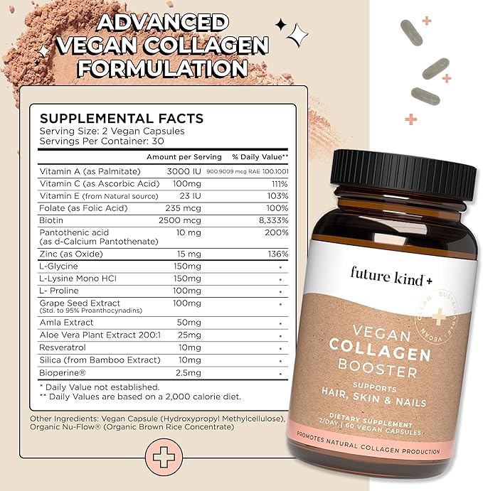 Future Kind Best Sellers Bundle | Vegan Multivitamins and Collagen Booster | Vegan Multivitamins for Women and Men with B12 Omega 3 and Vitamin D3 | Collagen Supports Skin Hair and Nail Health