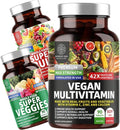 Number One Nutrition N1N Premium Super Fruits &amp Veggies Supplement [40 Whole Foods] and Vegan Multivitamin [86 Ingredients Plant-Based] 2 Pack Bundle
