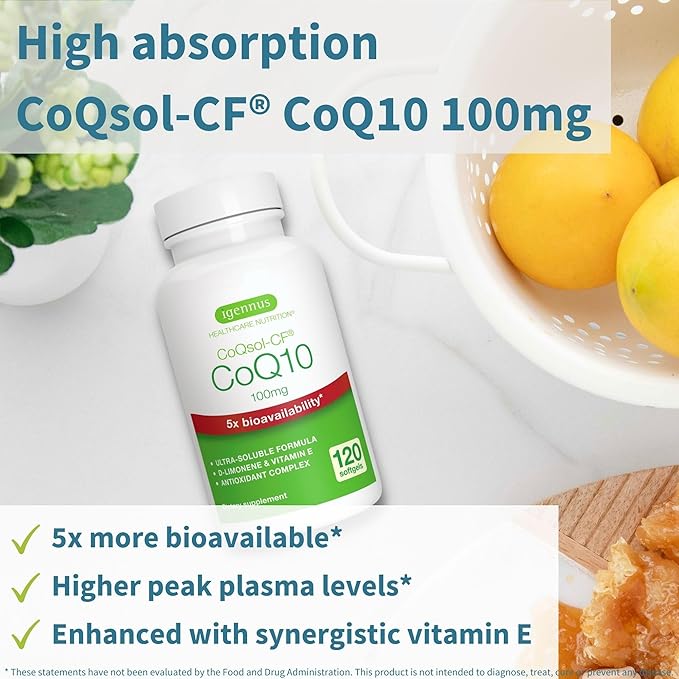 Advanced Prenatal Multivitamin + High Absorption CoQ10 100mg 120 Softgels Pregnancy Support Bundle by Igennus