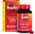 MegaRed - Omega-3 Krill Oil 350mg Softgels (130 Count in A Bottle) EPA &amp DHA Omega-3 Fatty Acids with No Fishy Aftertaste Unlike Fish Oil Contains Antioxidant Astaxanthin
