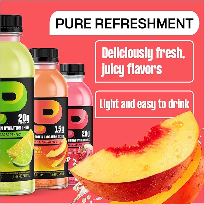 Protein2o 15g Whey Protein Infused WaterPeach Mango16.9 Oz Bottle(Pack of 24)