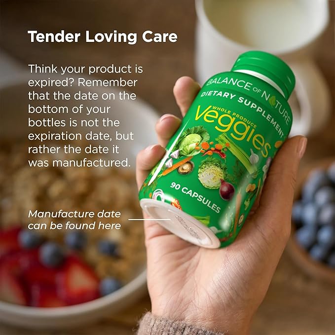 Balance of Nature Whole Health System - Whole Food Fruits &amp Veggies and Fiber &amp Spice Supplements - 30 Servings Each