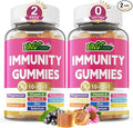 10 in 1 Immune Support Supplement Gummies w/Echinacea Elderberry Vitamin C and Zinc Selenium Vitamin D3 5000IU Magnesium Daily Immune Booster Multivitamin for Antioxidant Bone Energy 2 Pack